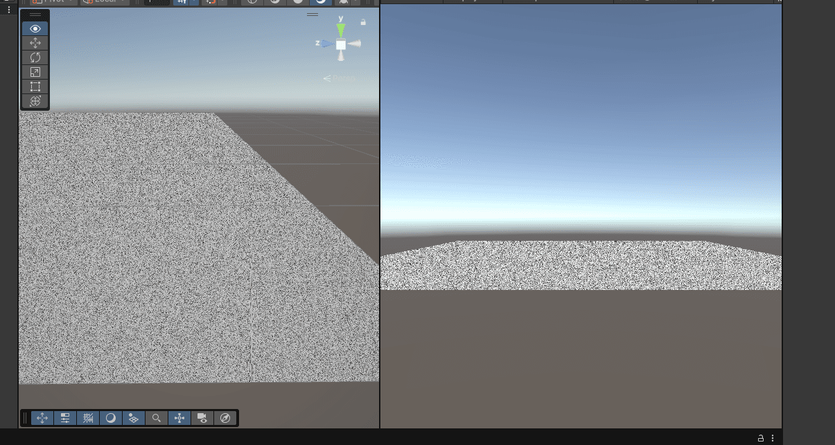grayscale noise on a flat plane