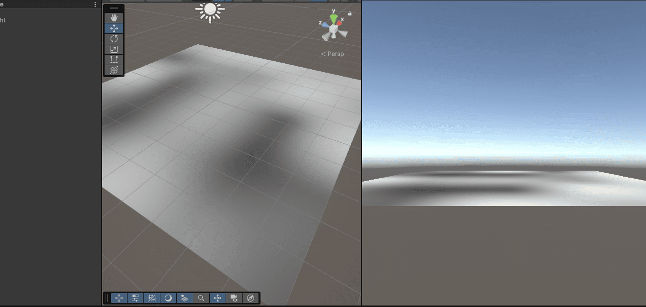 scrolling noise on a flat plane