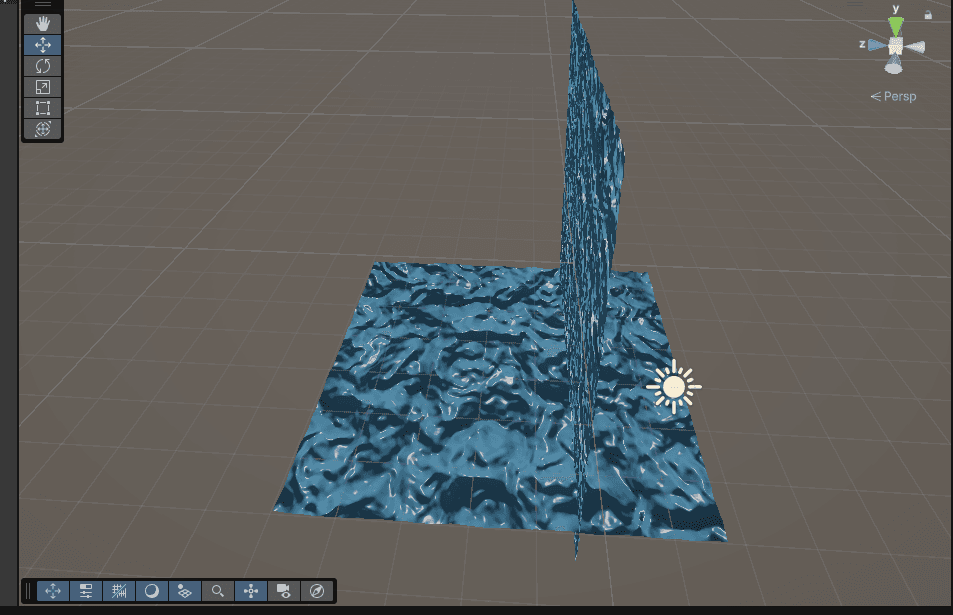 waterfall and pool both rendering with the same shader